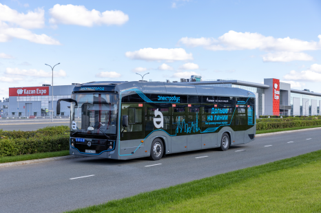 На COMTRANS 2026 электробус "Электрогород" прибыл своим ходом